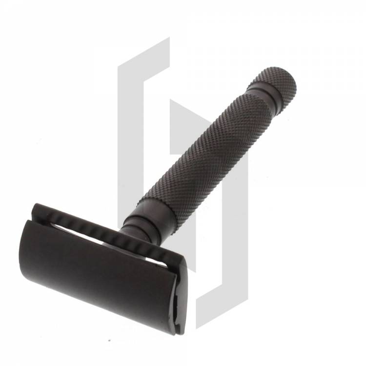 Stainless Steel Black Safety Razor Closed Comb