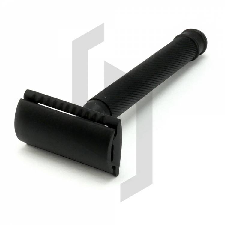 Black Coated Safety Razor Knurling Handle