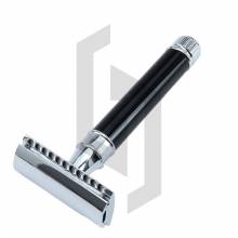 DE Razor Plain Handle Chrome And Black Finish