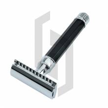 Black And Chrome DE Safety Razor