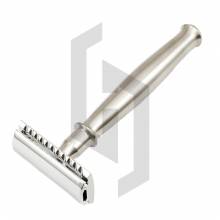 Long Bulbous Stainless Steel Handle Closed Comb Safety Razor