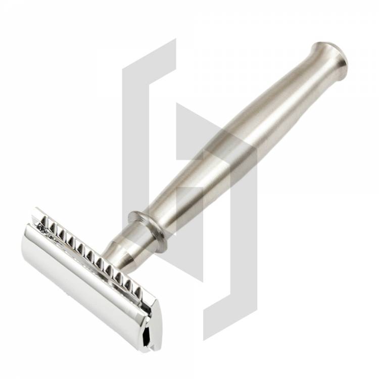 Long Bulbous Stainless Steel Handle Closed Comb Safety Razor