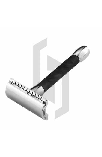 Long Handle Barber Pole Black Razor