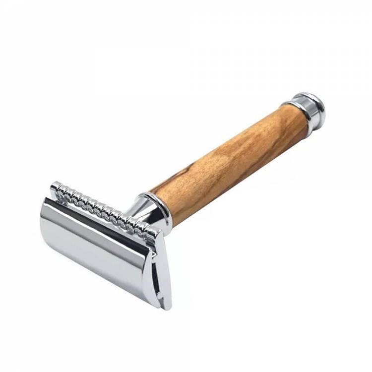 Wood Handle Double Edge Safety Razor 
