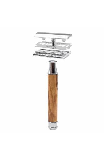 Wood Handle Double Edge Safety Razor 