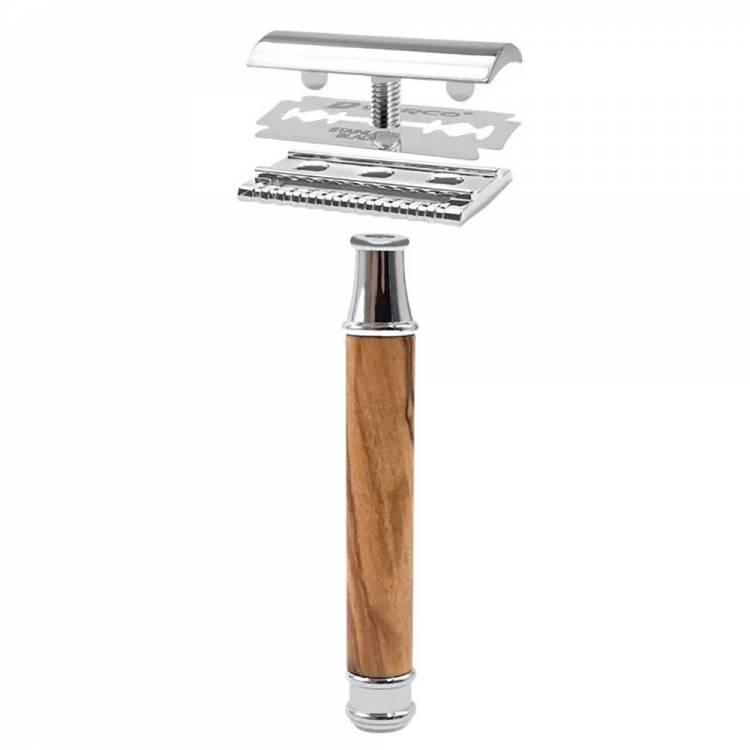 Wood Handle Double Edge Safety Razor 