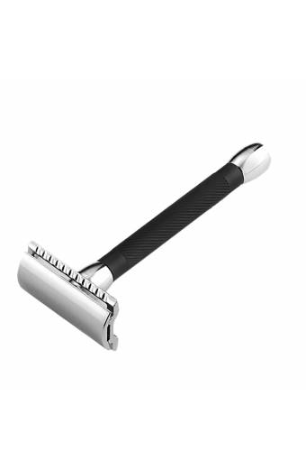 Long Handle Barber Pole Black Razor