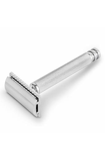 Brass DE Safety Razor with Closed Comb