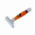 Yellow Bamboo Handle Safety Razor Closed Comb