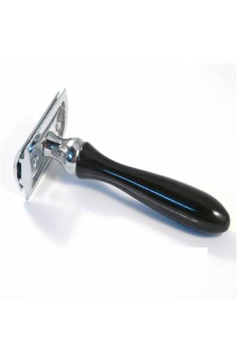 Wooden Handle Shiny Black Handle Safety Razor