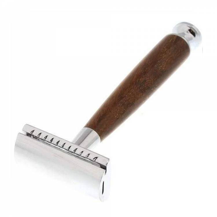 Nature Wooden Long Handle Double Edge Safety Razor