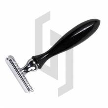 Wooden Handle Shiny Black Handle Safety Razor