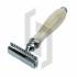 Wooden Handle Shiny Black And White Handle Safety Razor