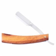 Straight Barber Razor Natural Wood Thick Handle Straight Barber Razor Natural Wood Thick Handle