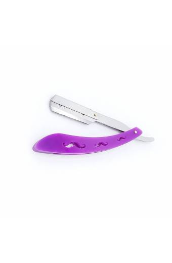 Purple Paper Coated Straight Shaving Razor