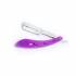 Purple Paper Coated Straight Shaving Razor