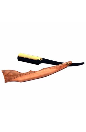Long Wooden Handle Straight Shaving Razor