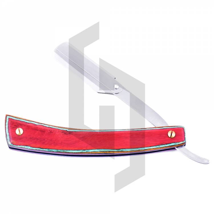 Wood handle Straight Razor replaceable blade