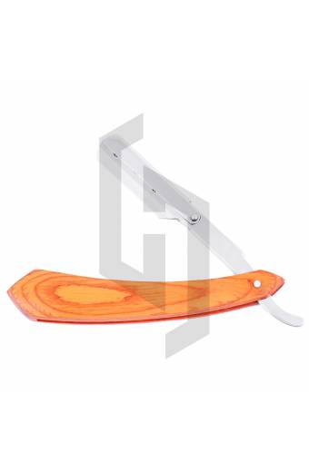 Straight Shaving Razor Natural wood Handle 