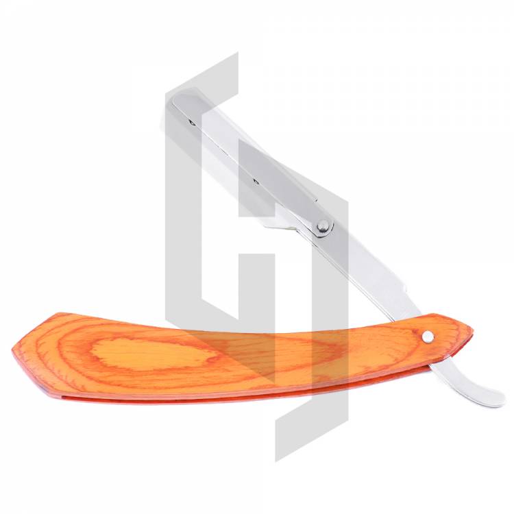 Straight Shaving Razor Natural wood Handle 