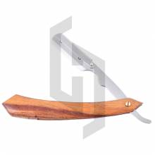 Straight Shaving Razor Natural wood Handle