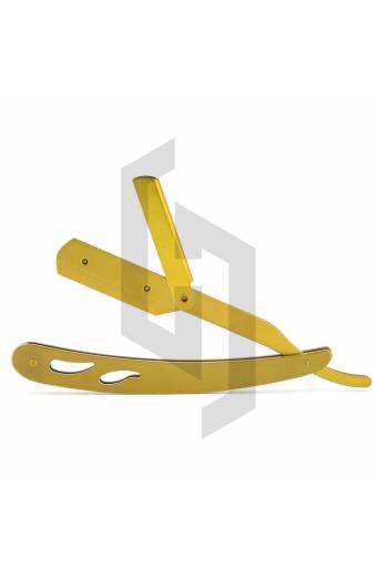 Gold Straight Edge Barber Razor Stainless Steel Folding Shaving Shaver