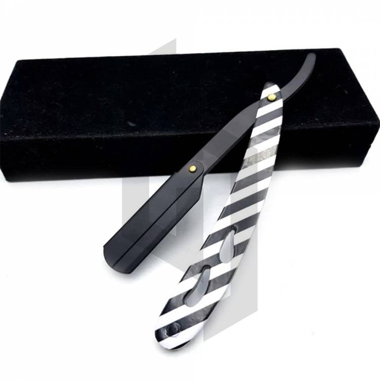 Zebra Paper Coated Straight Shaving Razor