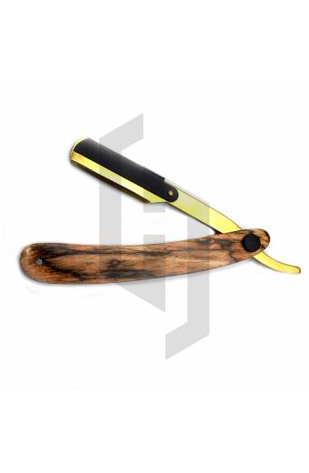 Wooden Handle Black and gold Razor