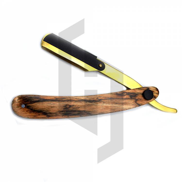 Wooden Handle Black and gold Razor