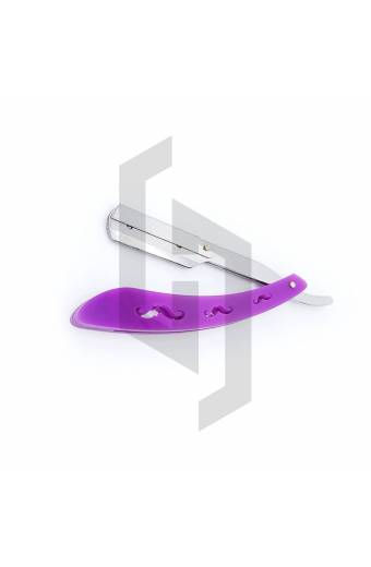 Purple Paper Coated Straight Shaving Razor