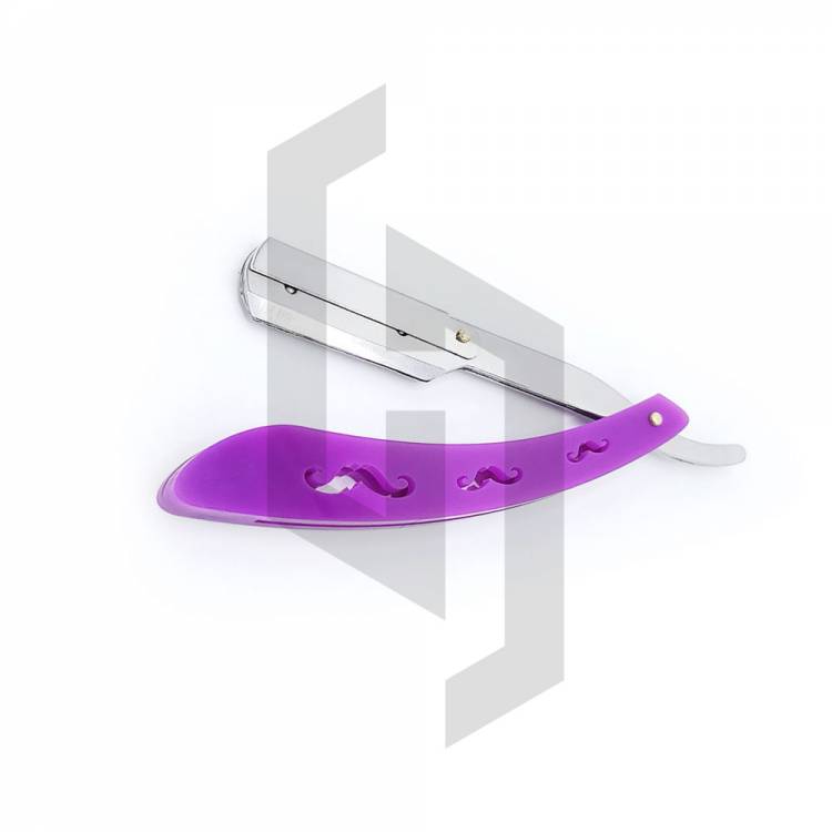 Purple Paper Coated Straight Shaving Razor