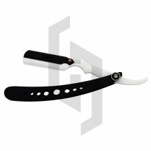 Black And Chrome Plated Straight Razor