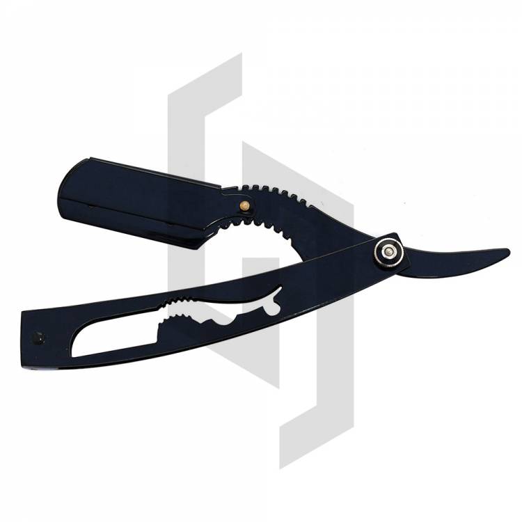 Black Wheel Fish Straight Razor