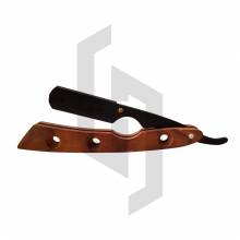 Wood Handle Black Straight Razor