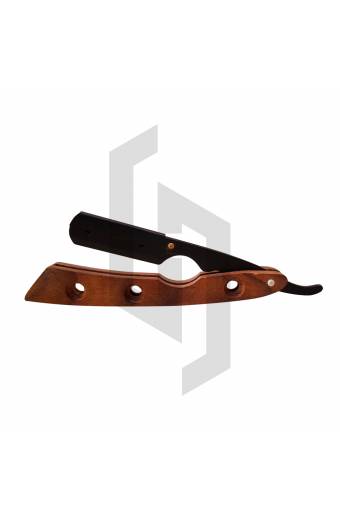 Wood Handle Black Straight Razor