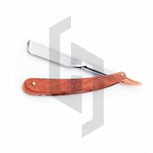 Wooden Color on plastic Straight Razor