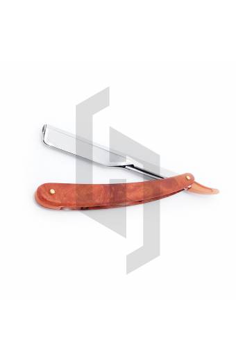 Wooden Color on plastic Straight Razor