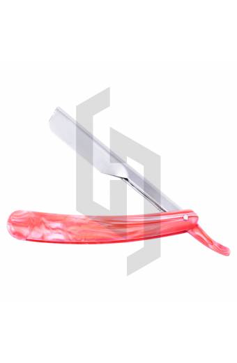 Straight Shaving Razor Plastic Handle Red