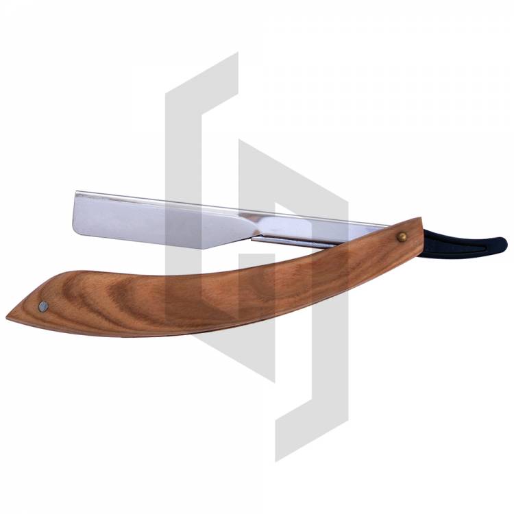 Replaceable Straight Shaving Razor Wooden Handle