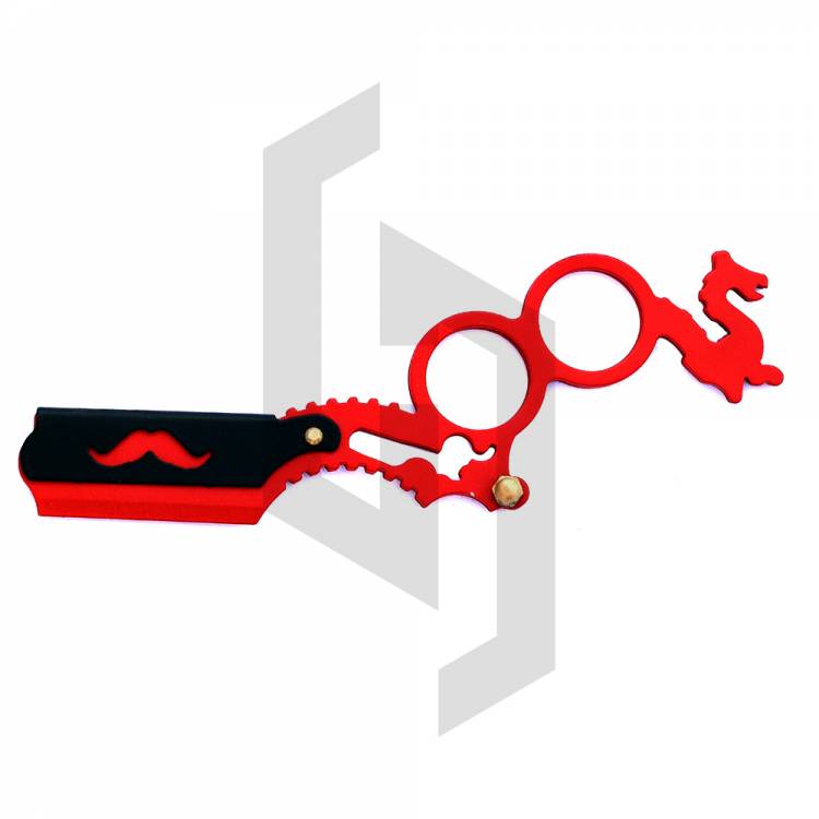 Dargon Handle Black And Red Paper Coated Finger Razor