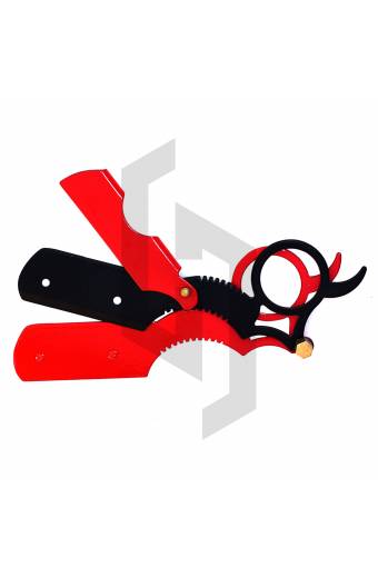 Red And Black Paper Coated Finger Razor