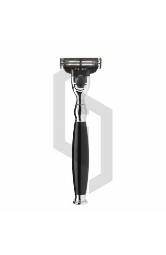 Black Mach 3 Shaving Razor Long Handle