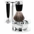 Black And Chrome Plated Shaving Set