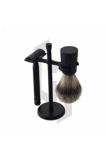 Black Coated Shaving Set