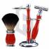 Professional Black And Wooden Coloring Shaving Set