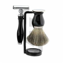 SHAVING KIT SET WITH LUXURY BLACK STAND