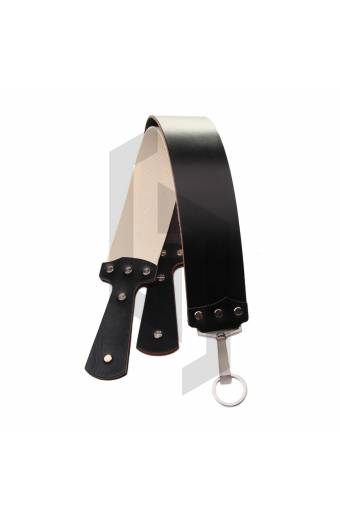 Black Latigo Leather Straight Razor Strop