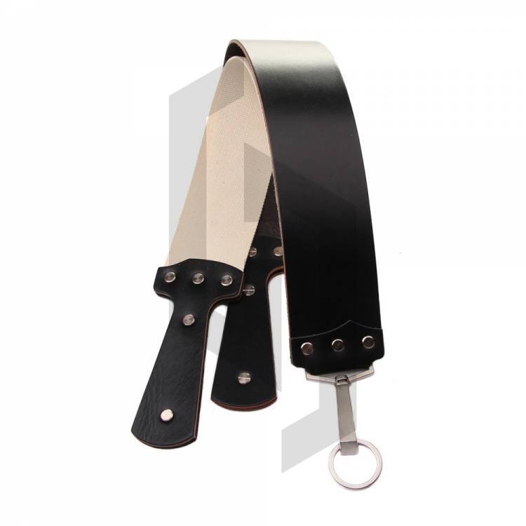 Black Latigo Leather Straight Razor Strop