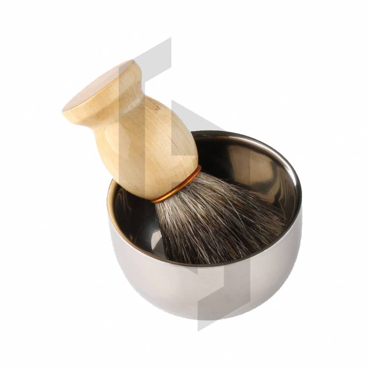 Durable Shave Soap Cup Shinning Stainless Steel Shaving Bowl