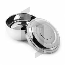 Shaving Bowl with Cover in Stainless Steel